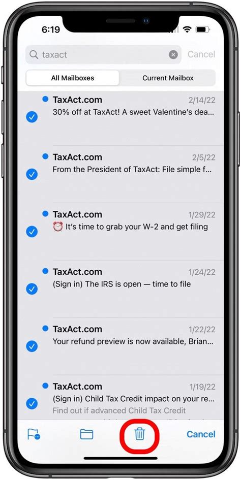how to delete all messages from one sender on iphone