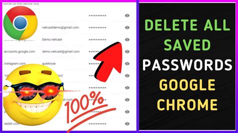 how to delete all passwords on chrome