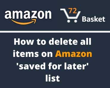 how to delete all saved items on amazon