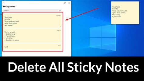 How To Delete All Sticky Notes In Windows 10