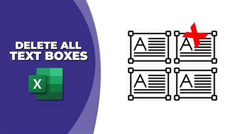 how to delete all text boxes in excel at once