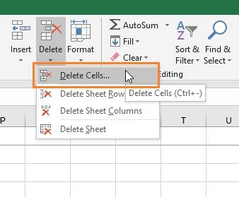how to delete all text in cells excel