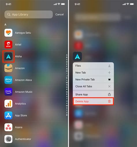 how to delete an app from app library on ipad