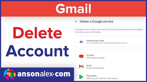 how to delete an email account from gmail app