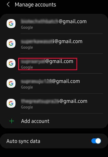 how to delete an email address from gmail app