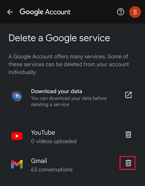 how to delete an email address on google mail