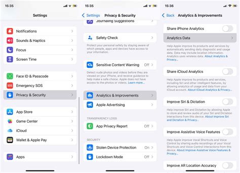 how to delete analytics data on iphone 15 pro max