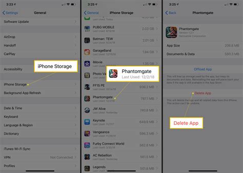 how to delete app store data iphone