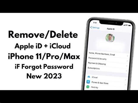 how to delete apple id on iphone 11