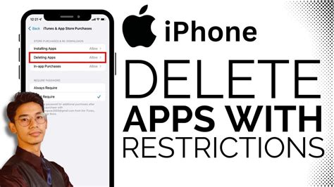 how to delete apps with restrictions on iphone