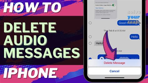 how to delete audio text on iphone