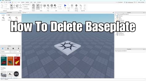 how to delete baseplate on roblox studio