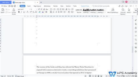 how to delete blank page in wps office word