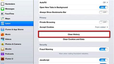 how to delete browsing history on ipad using google
