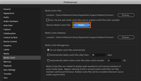 How to Delete Media Cache Files in Premiere Pro 2019 YouTube