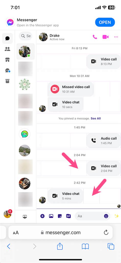 how to delete call history in messenger conversation 2023