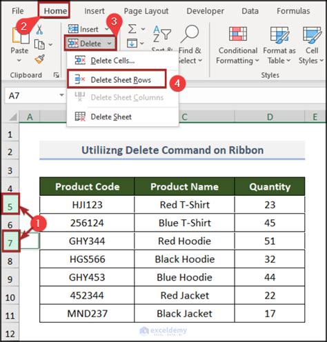 how to delete certain rows in excel based on criteria
