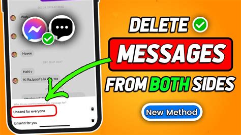 how to delete chat history in messenger from both sides