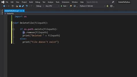how to delete code in python
