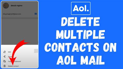 how to delete contacts from aol contact list