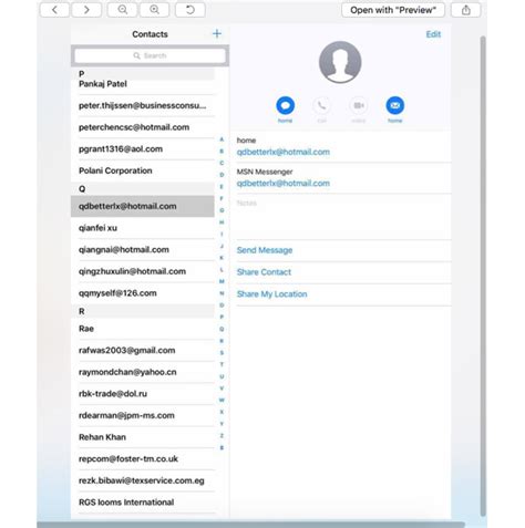 how to delete contacts from email on ipad