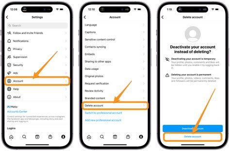 how to delete documents and data from instagram.app