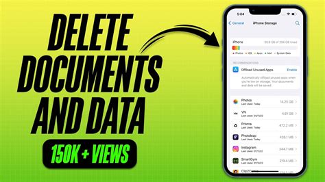 how to delete documents and data from youtube on ipad
