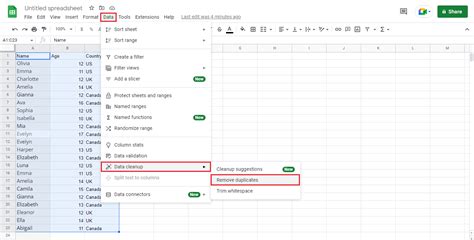 how to delete duplicates google sheets