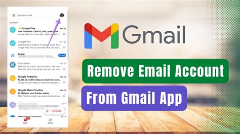 how to delete email account on android