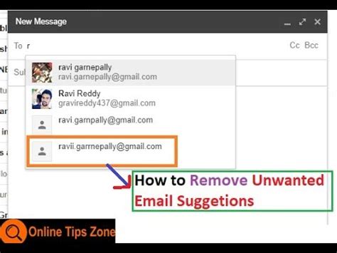 how to delete email addresses from gmail