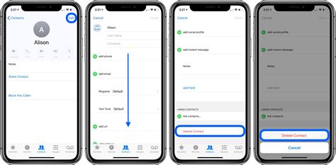 how to delete email contacts on iphone