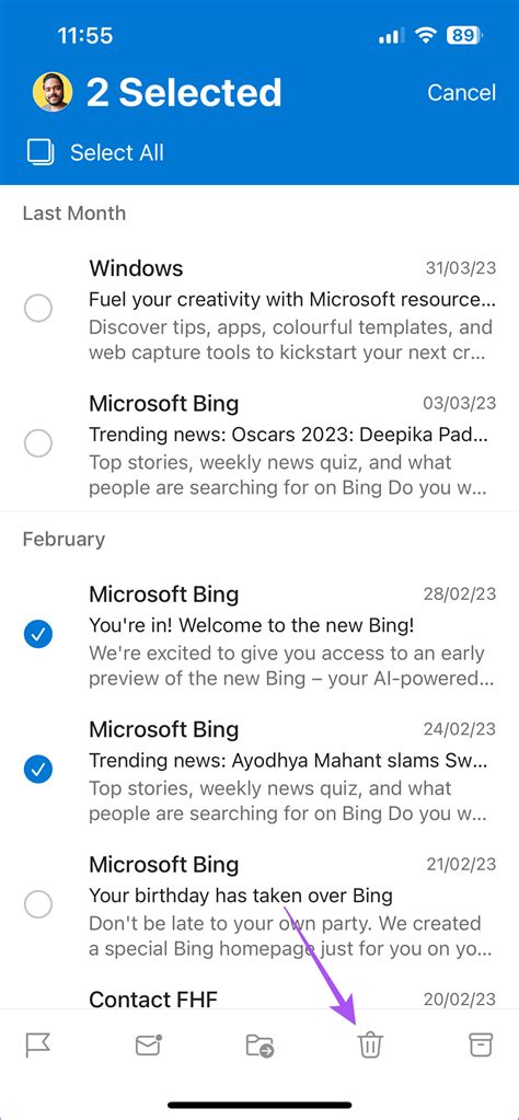 how to delete email from phone and computer at same time