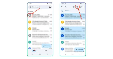 how to delete email from phone on android