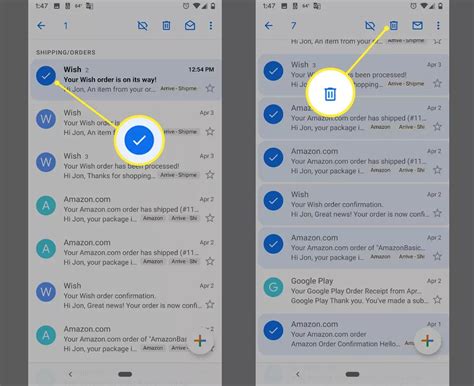 how to delete emails on your android phone