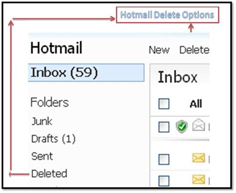how to delete entire hotmail inbox