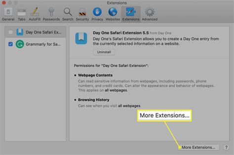 how to delete extensions on mac