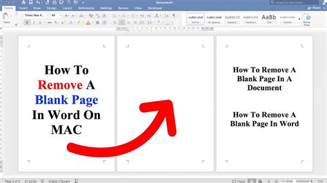 how to delete extra page in word document mac