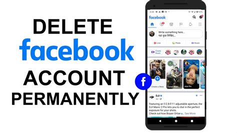 how to delete fb account permanently from mobile android