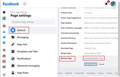 how to delete fb on browser