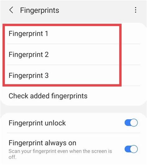 how to delete fingerprint on android phone