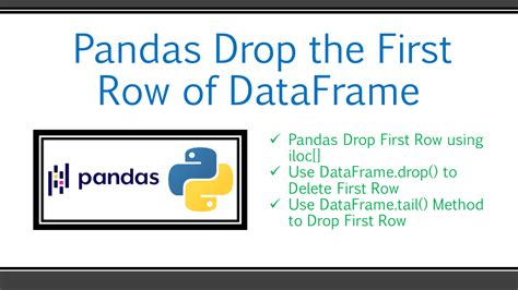 how to delete first row in pandas dataframe
