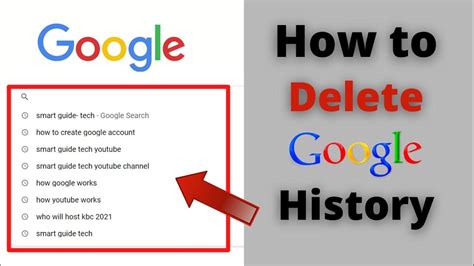 how to delete google search history in pc