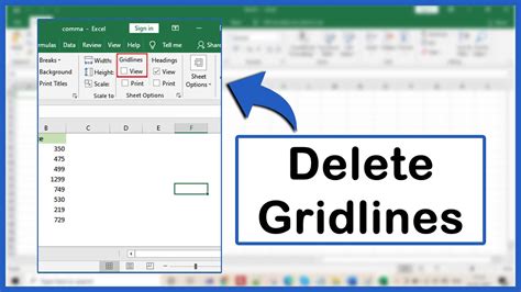 How To Delete Grid On Excel