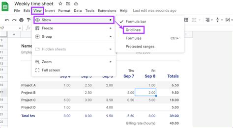 how to delete grids in google docs