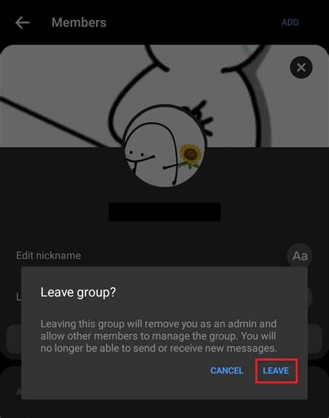 how to delete group chat in messenger as admin