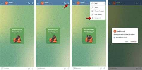how to delete group chats in telegram