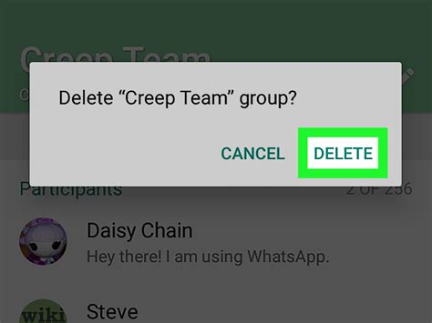 how to delete groups on android phone