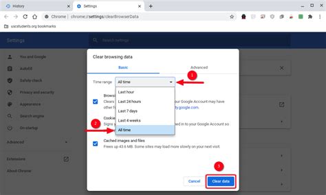 how to delete history on chromebook shortcut