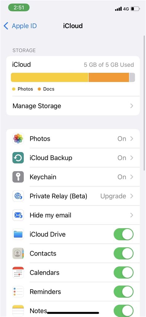 how to delete icloud storage data