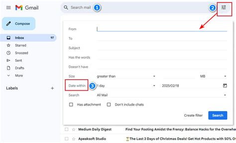 how to delete large amounts of emails in gmail by date range